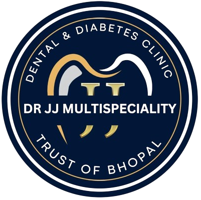 "Dr. JJ Multispeciality Dental and Diabetes Clinic Logo, Bhopal"